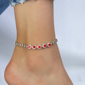Silver Plated Tennins Bracelets 6'' to 8'' Adjustbale Color like Blue,Red,&More